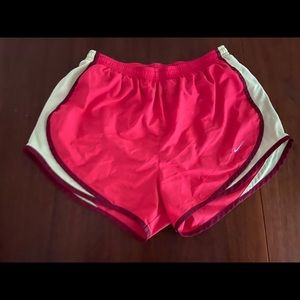 Red and Neon Nike Tempo Shorts